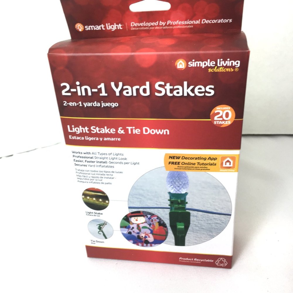 2 in 1 Yard Stakes Simple Living NWT NOS